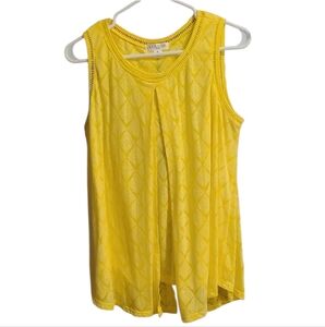 Studio Yellow Textured Tank Top